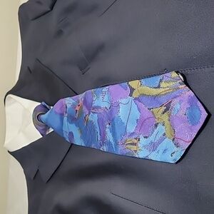 Mulberry multi colored abstract silk tie